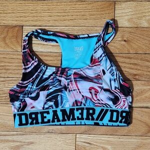 Girl's Dreamer Sports Bra with Abstract Design